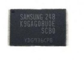 K9GAG08U0E 2 Gb (8192+436 bytes) , 3.3V, TSOP-48, NAND. 